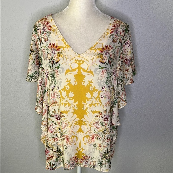 Sundance Women’s Peasant Boho Flutter Sleeve Top Small - Picture 1 of 9